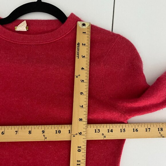 J. Crew 100% Cashmere Sweater Medium Pink Pullover Long Sleeve Knit - Picture 7 of 9